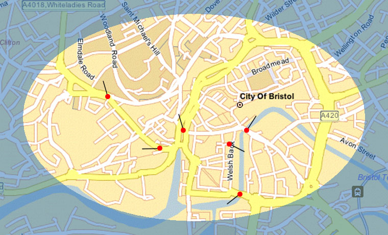 map of Bristol